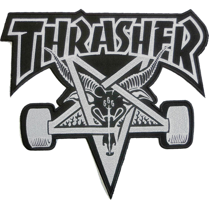Thrasher Sk8-Goat Patch Black/Sil
