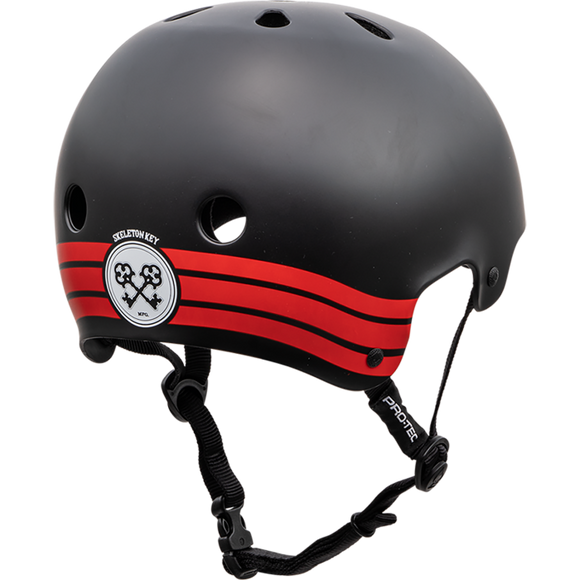 Protec Cl.Old School Skeleton Key Black/Red Helmet