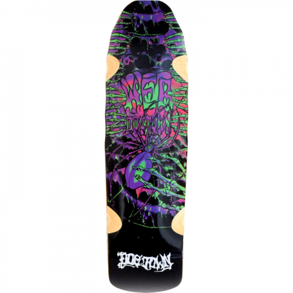 Dogtown Web Longboard Skateboard Deck -10x35 Black/Neon DECK ONLY