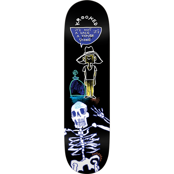 Krooked Anderson Tombe Stone Skateboard Deck -8.38 DECK ONLY