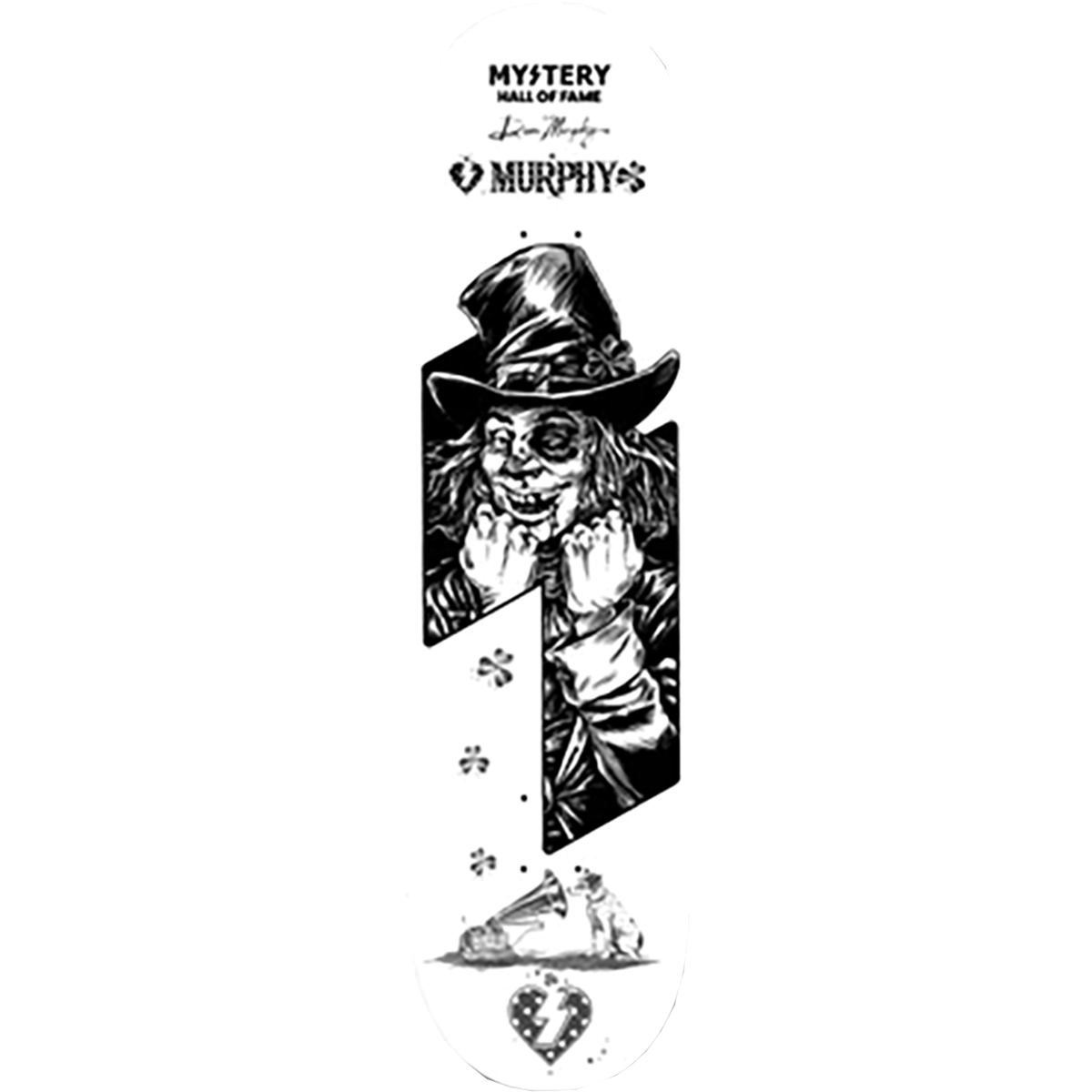 Mystery Murphy Hof Skateboard Deck -8.25 White DECK ONLY
