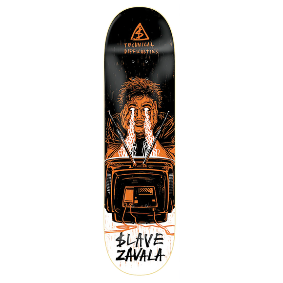 Slave Zavala Technical Difficulties Skateboard Deck -8.25 DECK ONLY