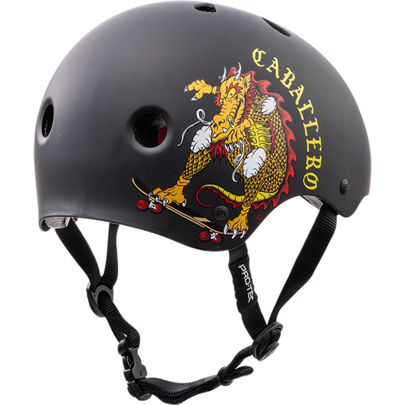 Protec Cab Classic - Matte Black Dragon Helmet