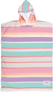 Ocean and Earth Youth Sunkissed Hooded Poncho Multi Stripe