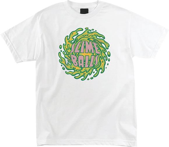 Slime Balls Logo Front T-Shirt - Size: Small White