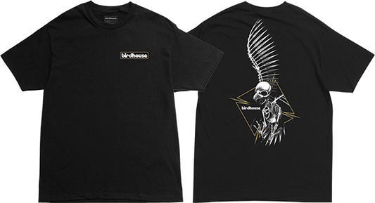 Birdhouse Full Skull T-Shirt - Size: Medium Black