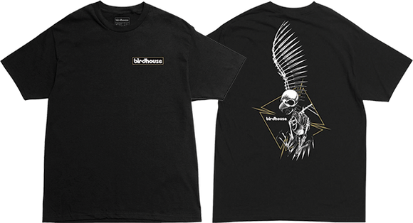 Birdhouse Full Skull T-Shirt - Size: Medium Black