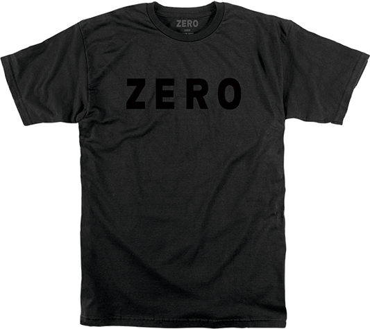 Zero Army Logo T-Shirt - Size: Medium Black/Black