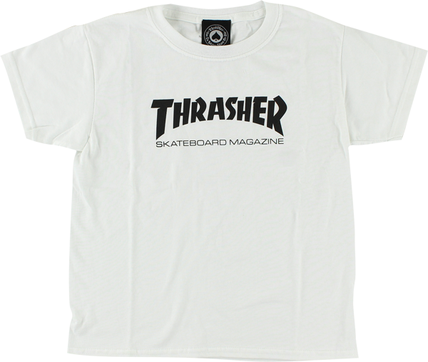Thrasher Mag Logo Youth T-Shirt - White