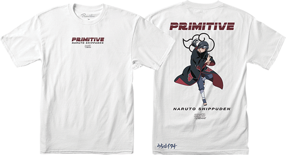 Primitive Naruto Itachi Uchiha T-Shirt - Size: Small White