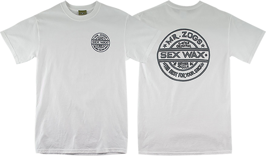 Sexwax Pinstripe T-Shirt - Size: SMALL White