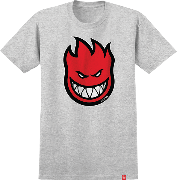 Spitfire Bighead Fill T-Shirt - Size: SMALL-Ash/Red/Black/White