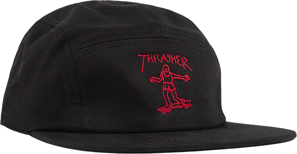 Thrasher Gonz Logo Skate HAT - Adjustable Black/Red 