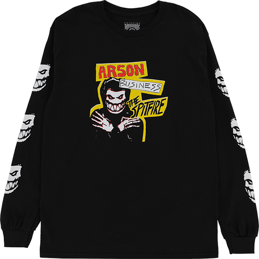 Spitfire Arson Business Ls Size: SMALL Black/Glow