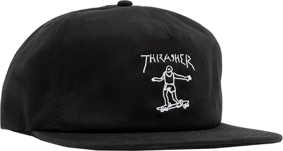 Thrasher Gonz Logo Skate HAT - Adjustable Black/White 