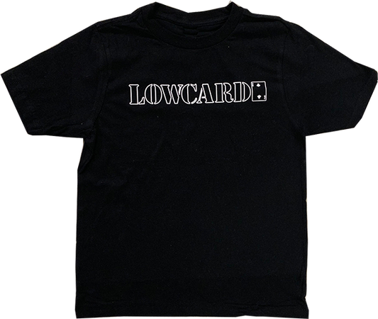 Lowcard Outline Logo Youth T-Shirt - Black