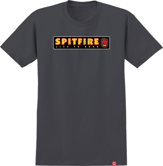 Spitfire Ltb T-Shirt - Size: SMALL -Charcoal