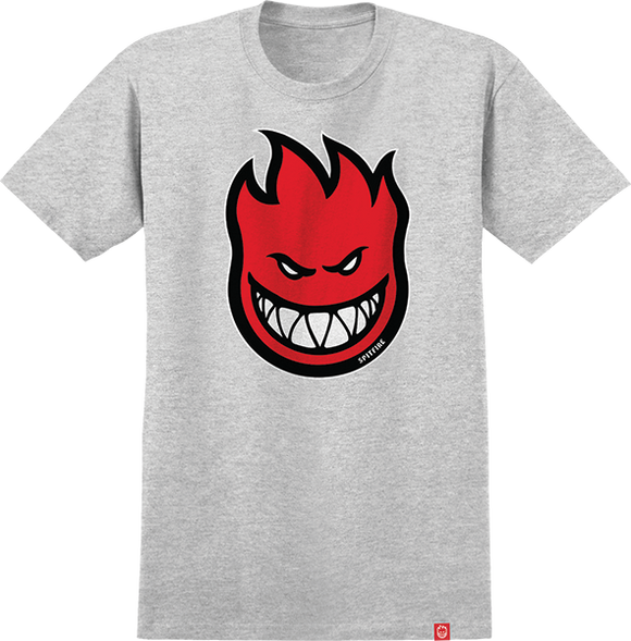 Spitfire Bighead Fill T-Shirt - Size: MEDIUM -Ash/Red/Black/White