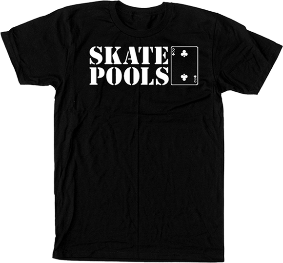 Lowcard Skate Pools T-Shirt - Size: Small Black/White