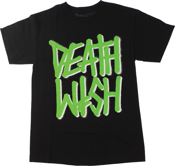 Deathwish Deathstack T-Shirt - Size: Medium Black/Green