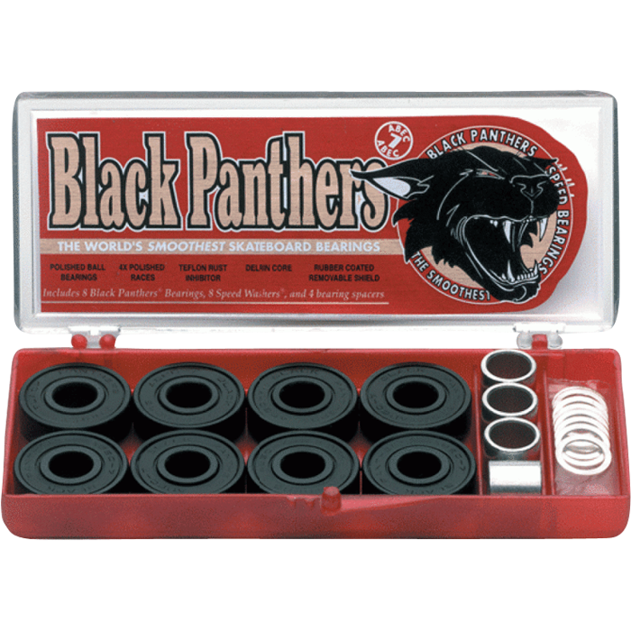 Shortys Black Panthers Abec-7 Single Set - 8 Pieces