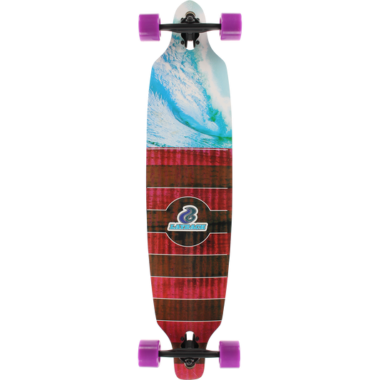 Layback Pipe Dreams Bamboo Drop Through Complete Longboard Skateboard -9.75x40 