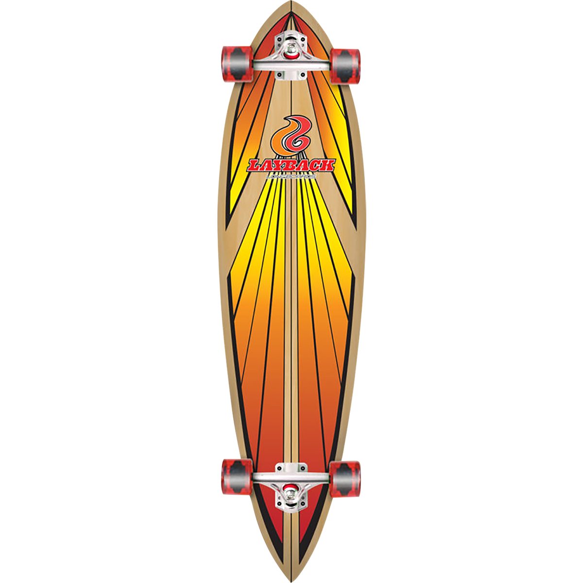 Layback Soulride Complete Longboard Skateboard -9.75x40 Red 