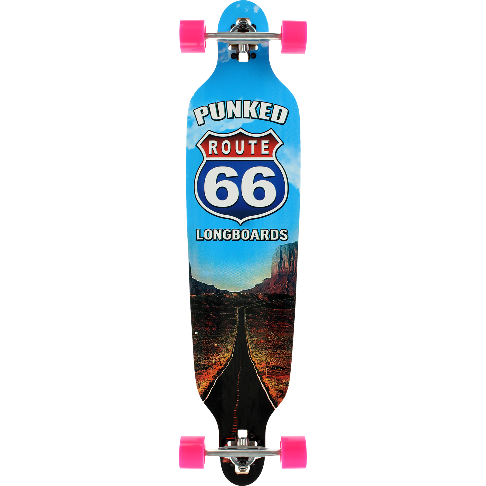 Punked The Run Drop-Thru Complete Longboard Skateboard -9x41.25  | Universo Extremo Boards Skate & Surf