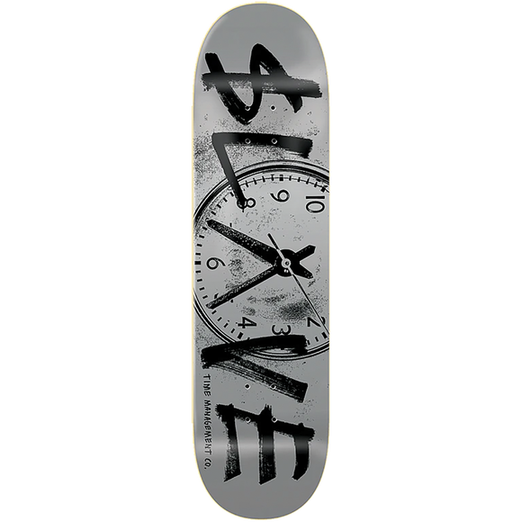 Slave Time Management Skateboard Deck -8.25 Silver/Black DECK ONLY