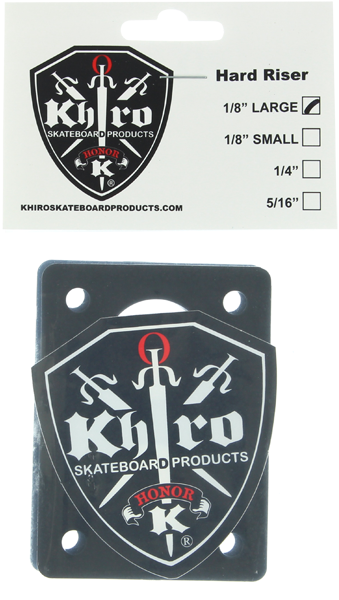 Khiro Hard Riser Set Large 1/8" Black  | Universo Extremo Boards Skate & Surf