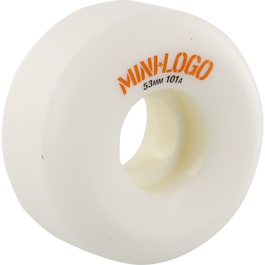 Mini Logo A-Cut 53mm 101a White  Skateboard Wheels (Set of 4)