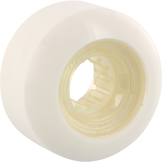 Powerflex Rock Candy 56mm 84b White/Clear Skateboard Wheels (Set of 4)