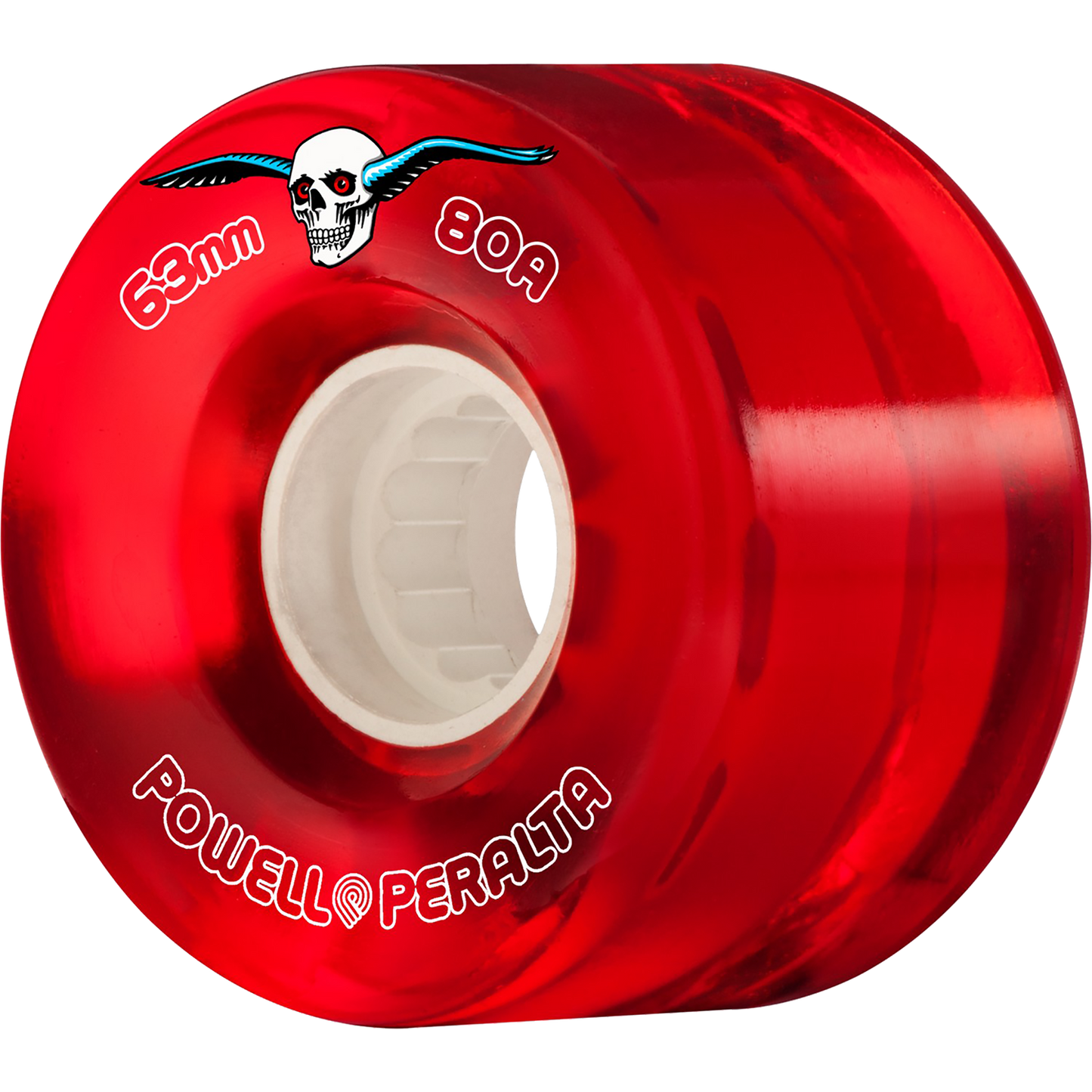 Powell Peralta Clear Cruiser 63mm 80a Red Longboard Wheels (Set of 4)
