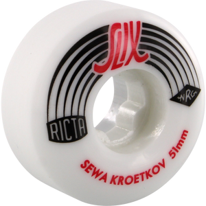 Ricta Sewa Slix 51mm White Skateboard Wheels (Set of 4) | Universo Extremo Boards Skate & Surf