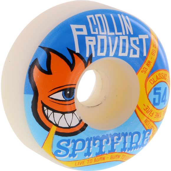 Spitfire Provost Sect Bighead Skateboard Wheels - 54mm White (Set of 4)  - Universo Extremo Boards