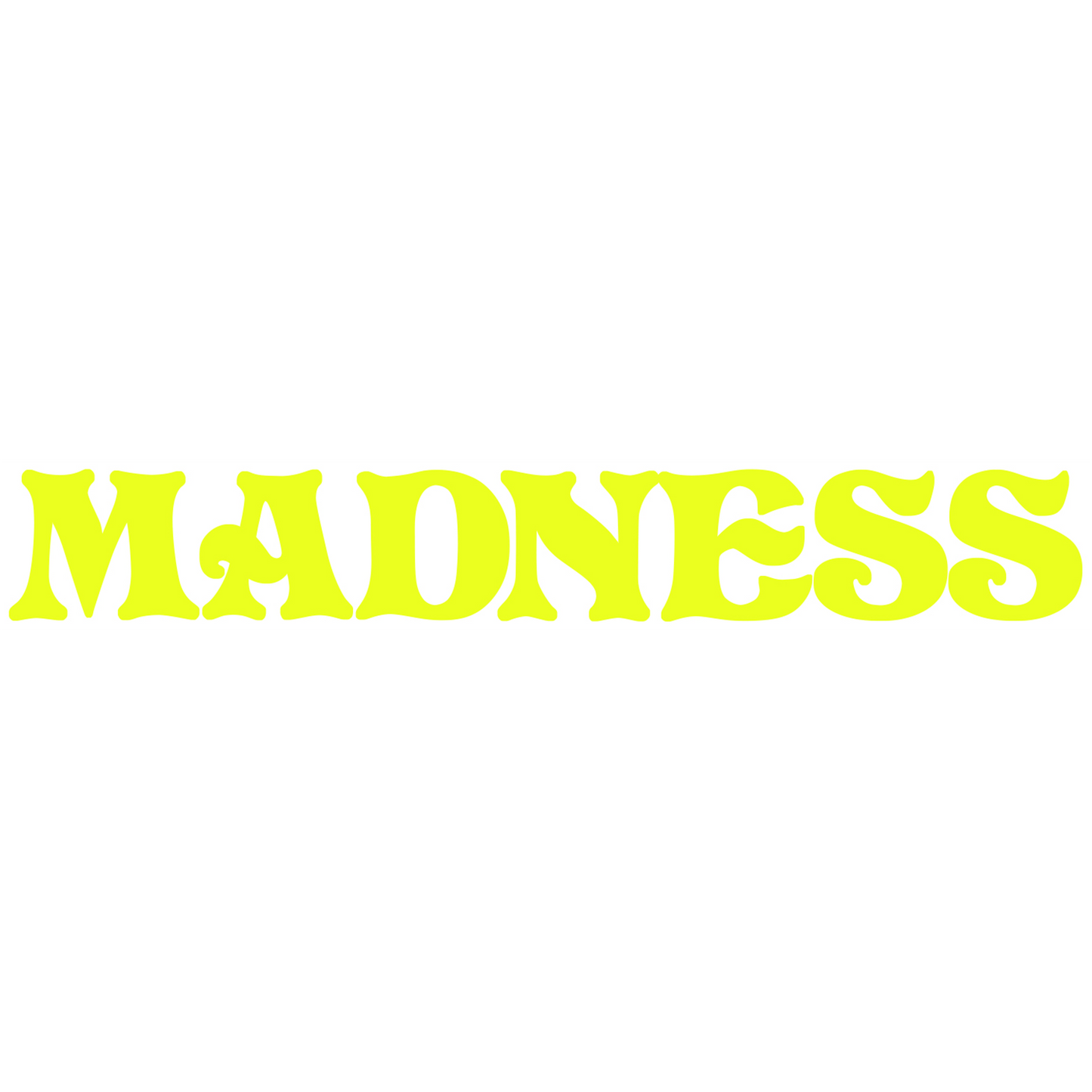 Madness Logo Decal Single Yellow