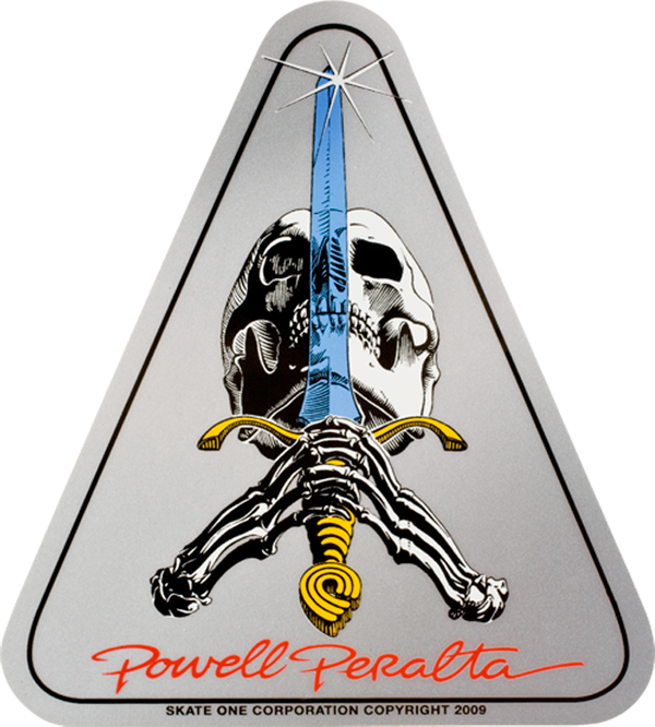 Powell Peralta Skull & Sword Decal Single |Universo Extremo Boards Skate & Surf
