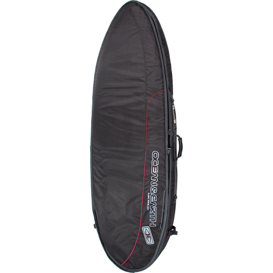 O&E Ocean & Earth Double Wide Shortboard Cover 6'0" Black/Red/Grey