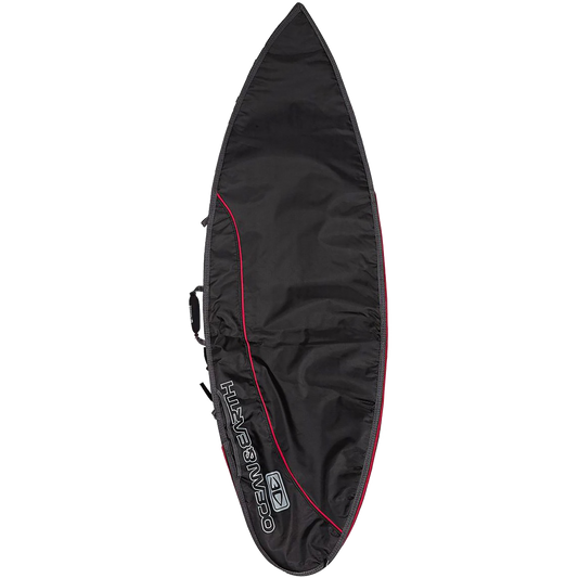 O&E Ocean & Earth Aircon Shortboard Cover 6'8" Black/Red