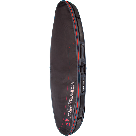 O&E Ocean & Earth Triple Compact Shortboard Cover 7'2" Black/Red/Grey