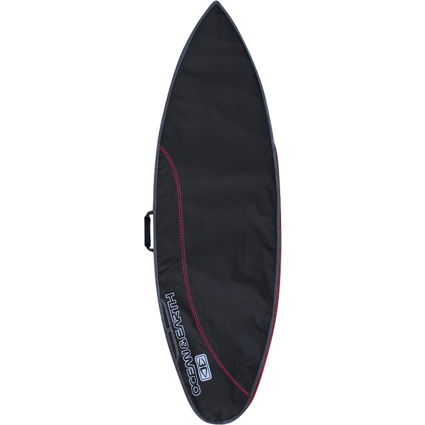 O&E Ocean & Earth Compact Day Shortboard Cover 7'0" Black/Red