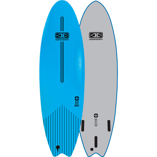 O&E Ocean & Earth Ezi-Rider Softboard 6'6" Blue - Surfboard