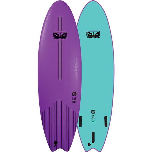O&E Ocean & Earth Ezi-Rider Softboard 6'6" Mauve - Surfboard