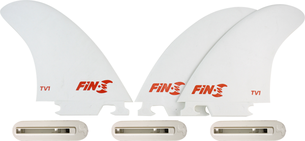 Fin-S Production Set Tv-1 White 3 Fins/3 Boxes Surfboard FIN  -  SET OF 3PCS