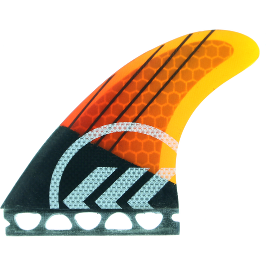 Kinetik Racing Joel Parkinson Carbo Tune Sm Ffs Orange/Black Stripe Surfboard FIN  -  SET OF 3PCS