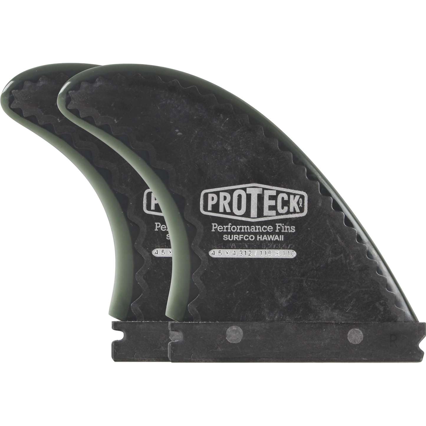 Proteck Perform Ffs Side 4.5 Black Surfboard FIN  -  SET OF 2PCS