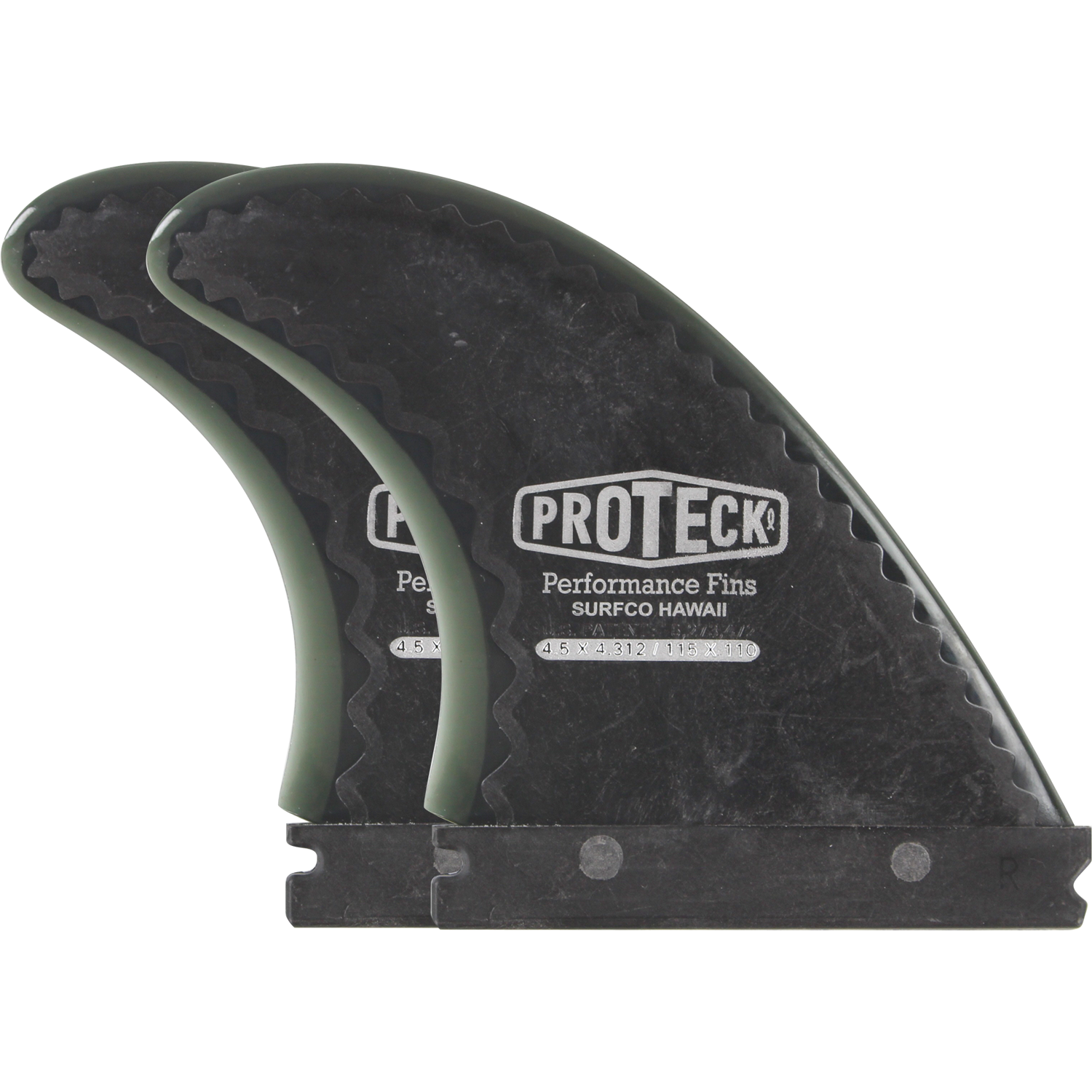 Proteck Perform Ffs Side 4.5 Black Surfboard FIN  -  SET OF 2PCS