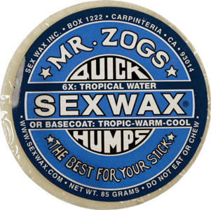 Mr. Zogs Quick Humps Sex Wax 6X Blue - Extra Hard  - Single Bar