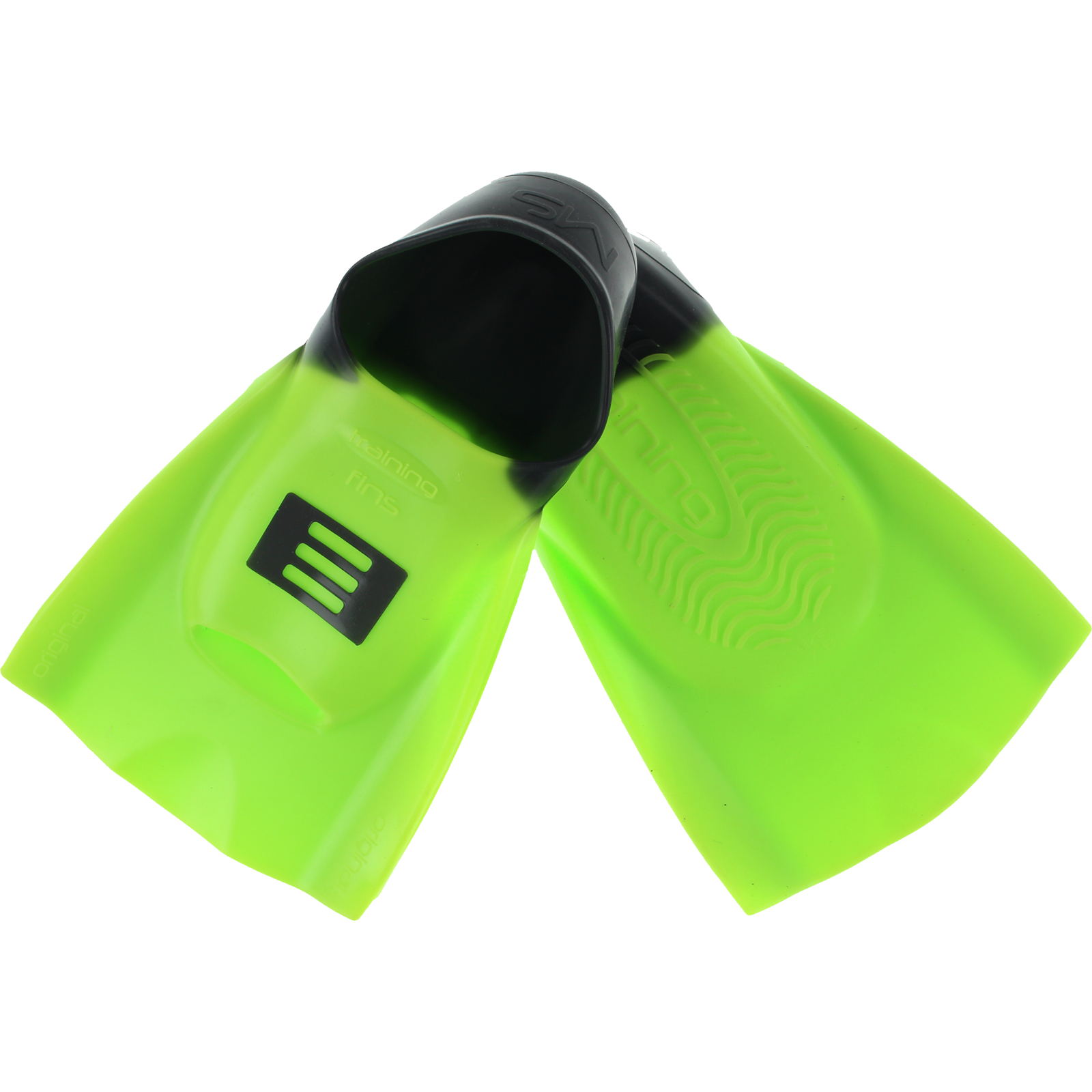 DMC Training Swim Fins - SMALL/MEDIUM Green/Charcoal (Size 7-8)