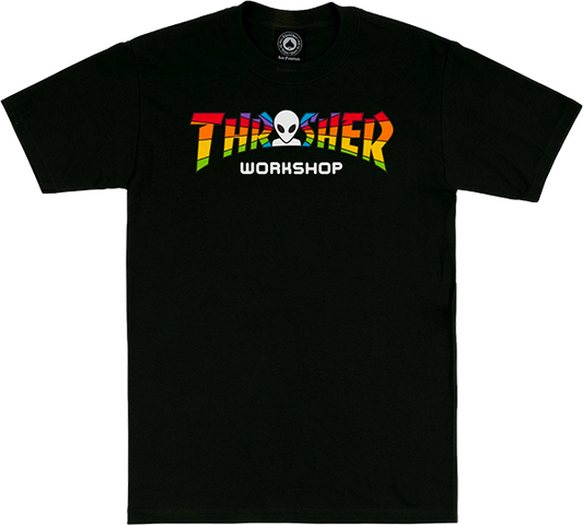 Thrasher X Alien Workshops Spectrum T-Shirt - Size: X-LARGE Black